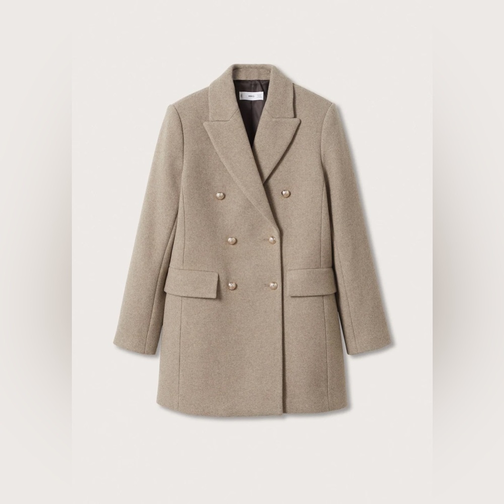 Mango | Double Breasted Wool Coat